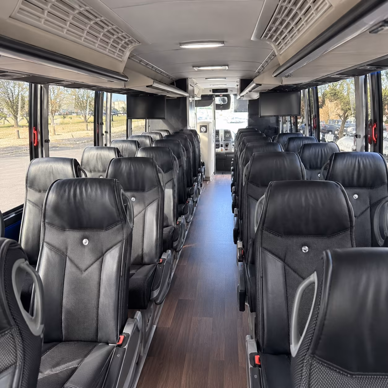 roswell charter bus rental interior